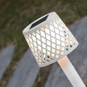 Lampa solarna LED Newgarden Gretita biała szpikulec do ziemi zestaw 4
