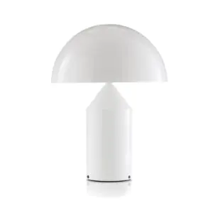Oluce Atollo lampa stołowa ze ściemnianiem Ø50cm biała
