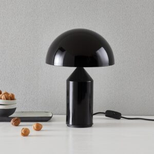 Lampa stołowa Oluce Atollo aluminium Ø 25 cm czarna