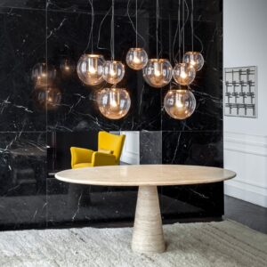 Lampa wisząca Oluce The Globe Ø 20 cm nikiel