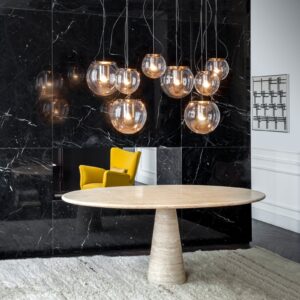Lampa wisząca Oluce The Globe Ø 30 cm nikiel