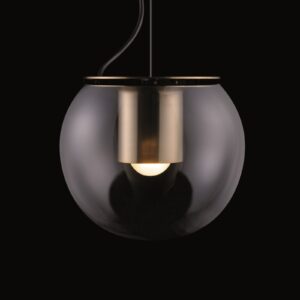 Lampa wisząca Oluce The Globe Ø 30 cm złoty/brązowy