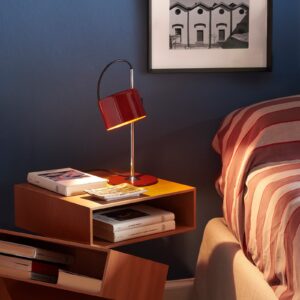 Lampa stołowa LED Oluce Mini Coupè czerwona