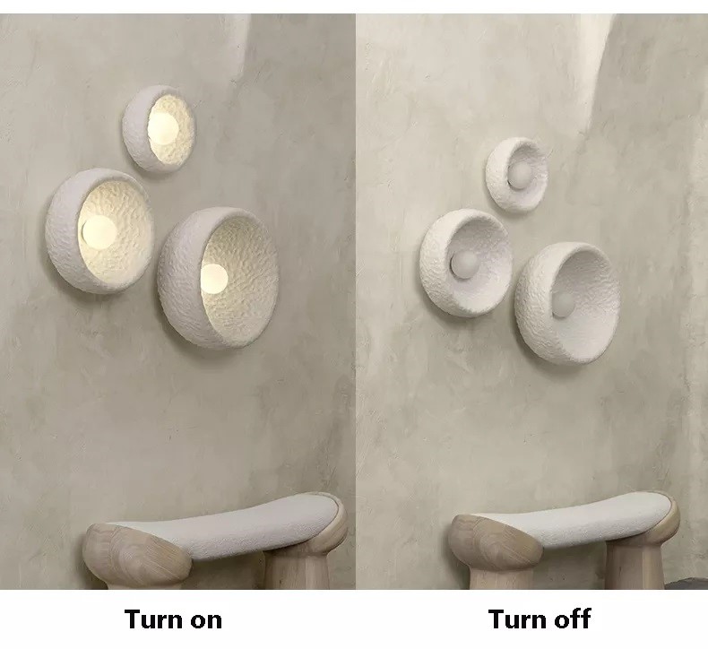 Japońska Lampa Ścienna Wabi-Sabi Circular Kinkiet - obrazek 9