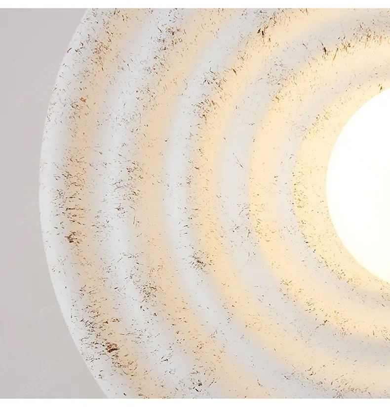 Japońska Lampa Ścienna Wabi-Sabi Resin Kinkiet - obrazek 6