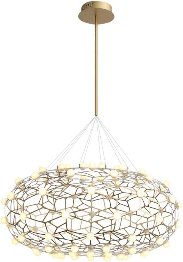 Nowoczesna Lampa Wisząca Mesh Chendelier Żyrandol Złoty - obrazek 7