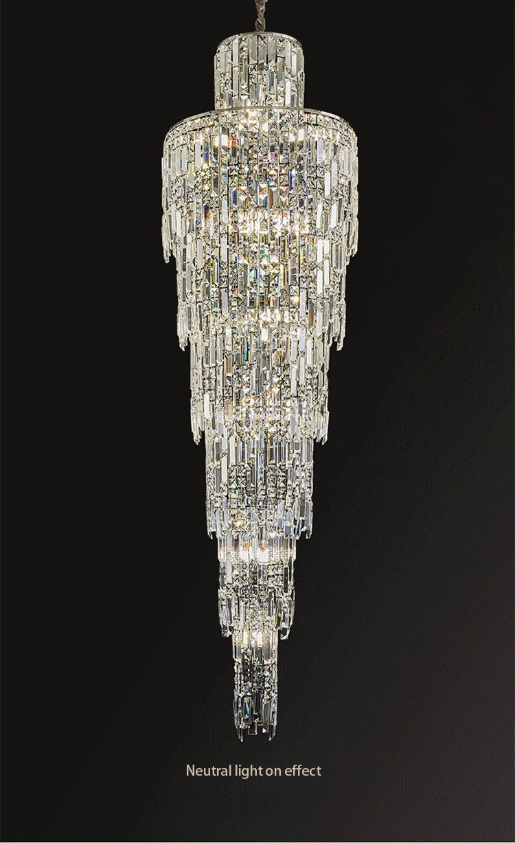 Nowoczesna Kryształowa Lampa Wisząca Luxuria Żyrandol Glamour Złoty - obrazek 7