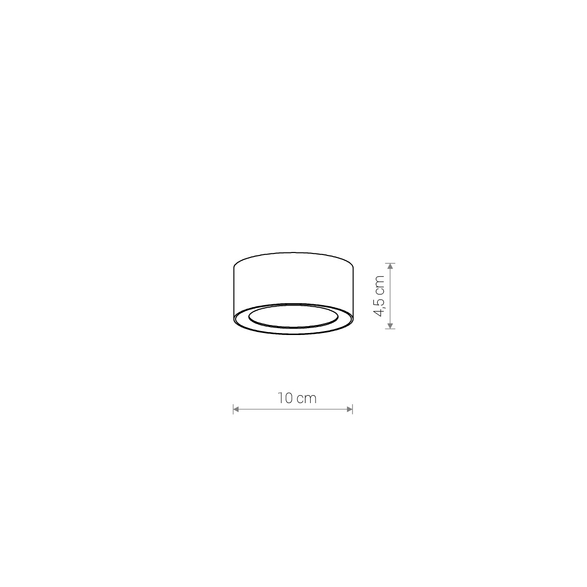 Plafon GX53, czarny okrągły, 10 cm, niski profil 4 Plafon GX53, czarny okrągły, 10 cm, niski profil – zdjęcie 4