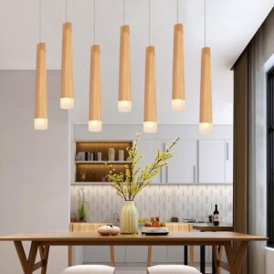 Drewniana Klasyczna Lampa Wisząca Stick