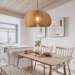 Rustykalna Drewniana Lampa Wisząca Volum Boho