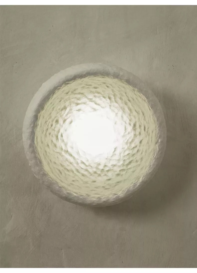Japońska Lampa Ścienna Wabi-Sabi Circular Kinkiet - obrazek 7