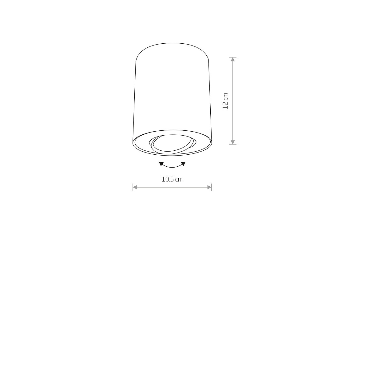 Plafon GU10, biały cylinder, wysokość 12 cm, SET 6 Plafon GU10, biały cylinder, wysokość 12 cm, SET – zdjęcie 6
