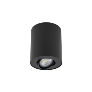 Plafon GU10, czarny cylinder, wysokość 12 cm, SET – zdjęcie 1