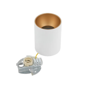 Plafon GU10, biało-złoty cylinder, 11,5 cm, EYE TONE – zdjęcie 2