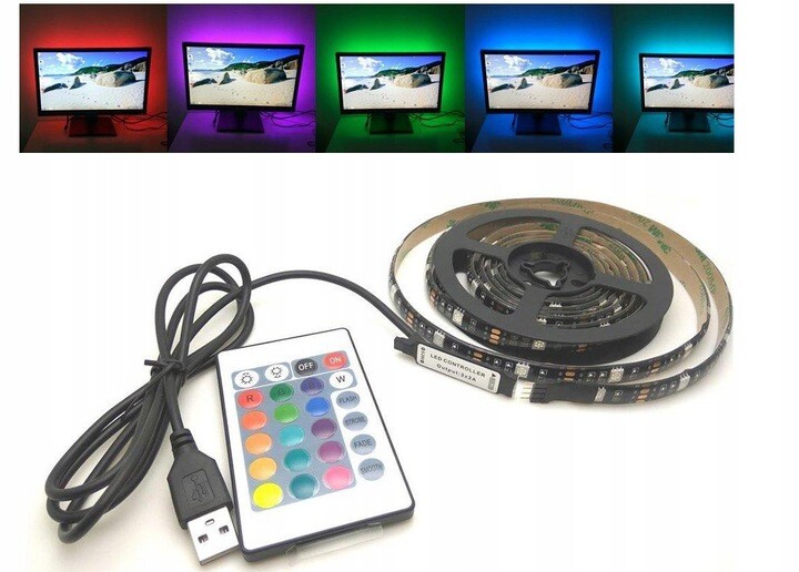 Taśma Led RGB USB 1M Bluetooth TV