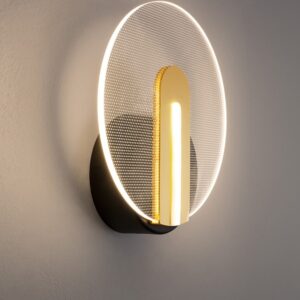 Nowoczesna Okrągła Lampa Ścienna Ceja Kinkiet Złoty