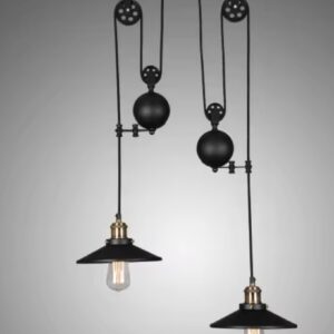 Czarna Lampa Sufitowa Loft Iron Art