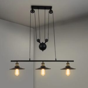 Czarna Lampa Sufitowa Loft Iron Art