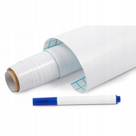 Tablica Samoprzylepna - BIAŁA 45cm x 200cm + Mazak