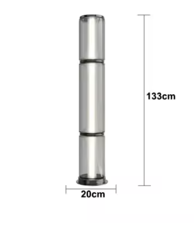 Designerska lampa podłogowa szklana