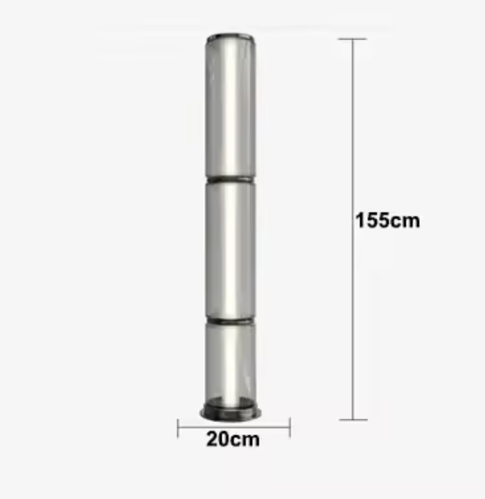 Designerska lampa podłogowa szklana