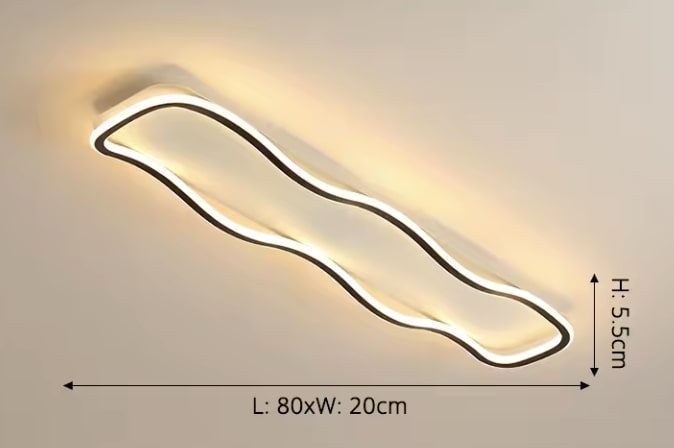 Designerska lampa sufitowa LED fala