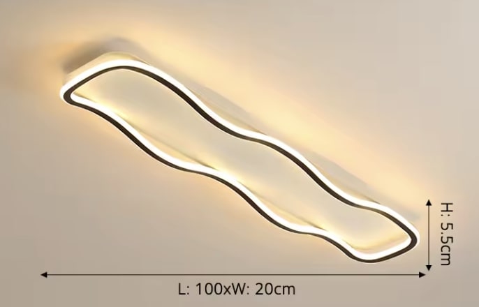 Designerska lampa sufitowa LED fala