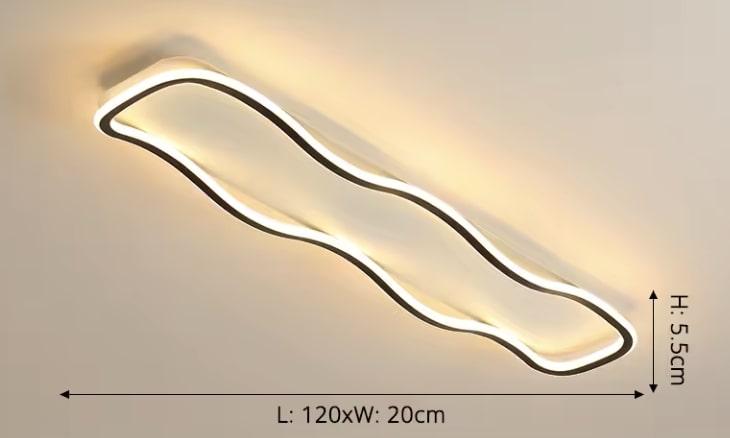 Designerska lampa sufitowa LED fala