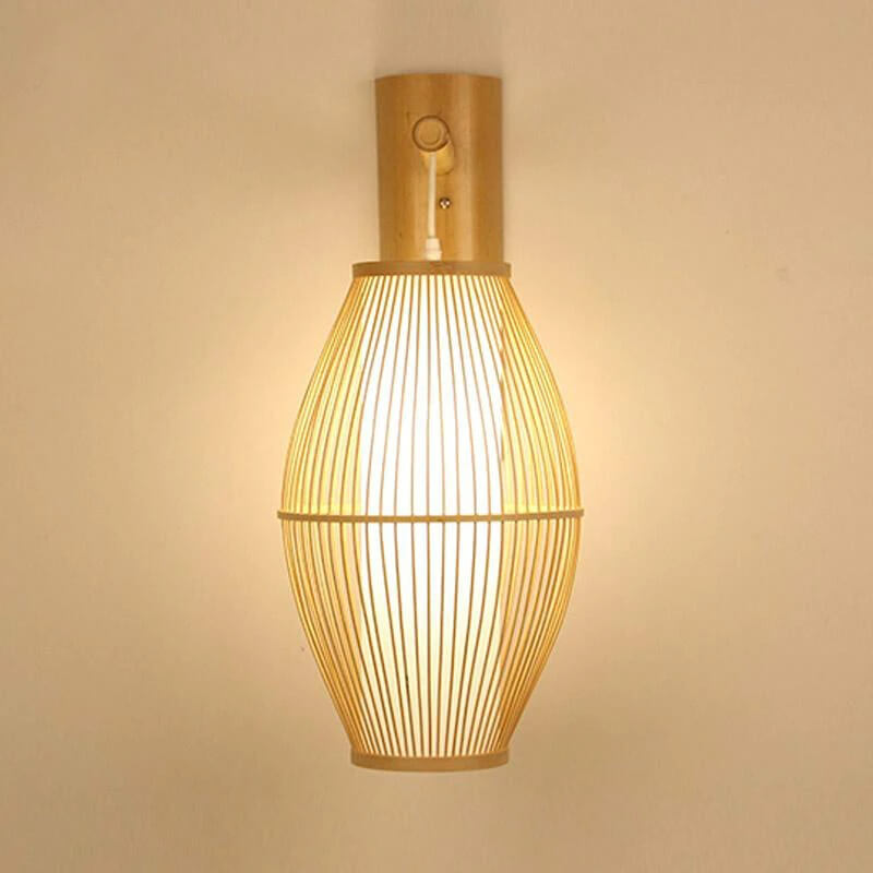 Drewniana Lampa Ścienna Boho Naturalna - obrazek 2