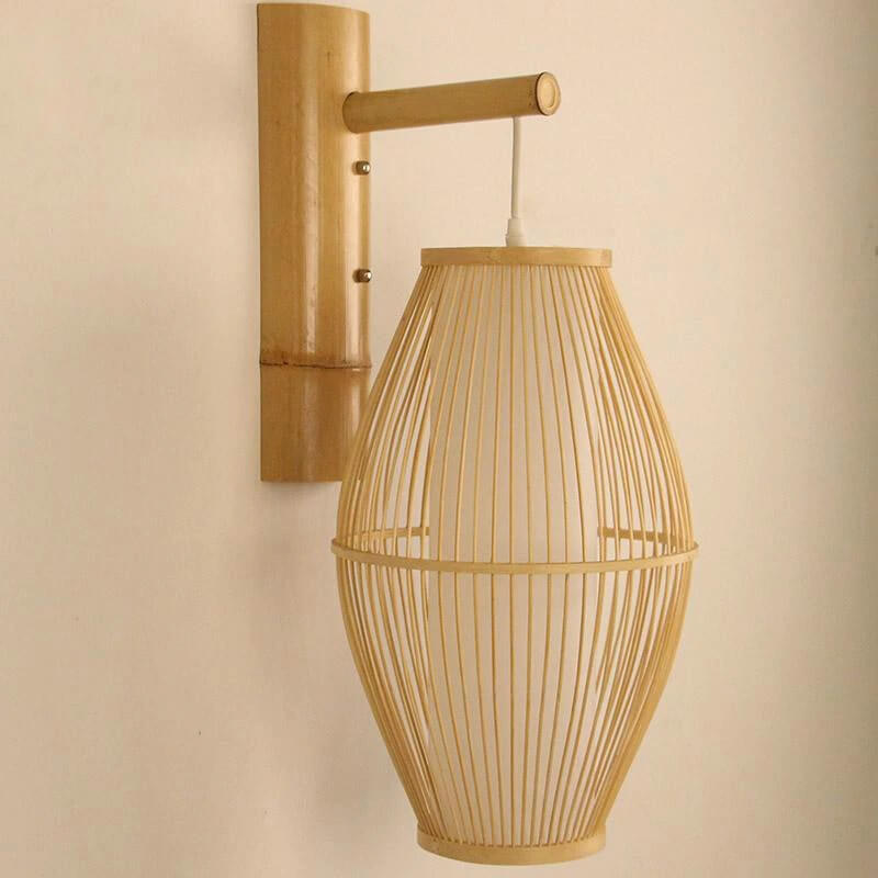 Drewniana Lampa Ścienna Boho Naturalna - obrazek 4