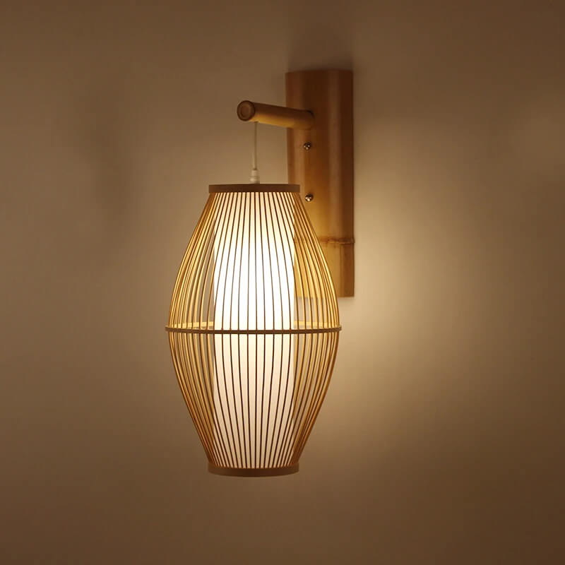 Drewniana Lampa Ścienna Boho Naturalna - obrazek 5