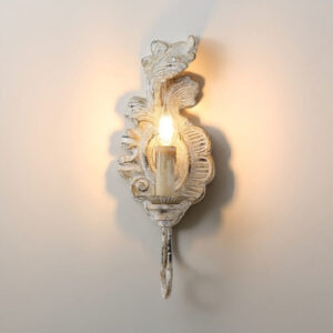 Rustykalna Drewniana Lampa Ścienna Mango Kinkiet