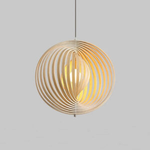 Drewniana Lampa Wisząca Brava Skandynawska