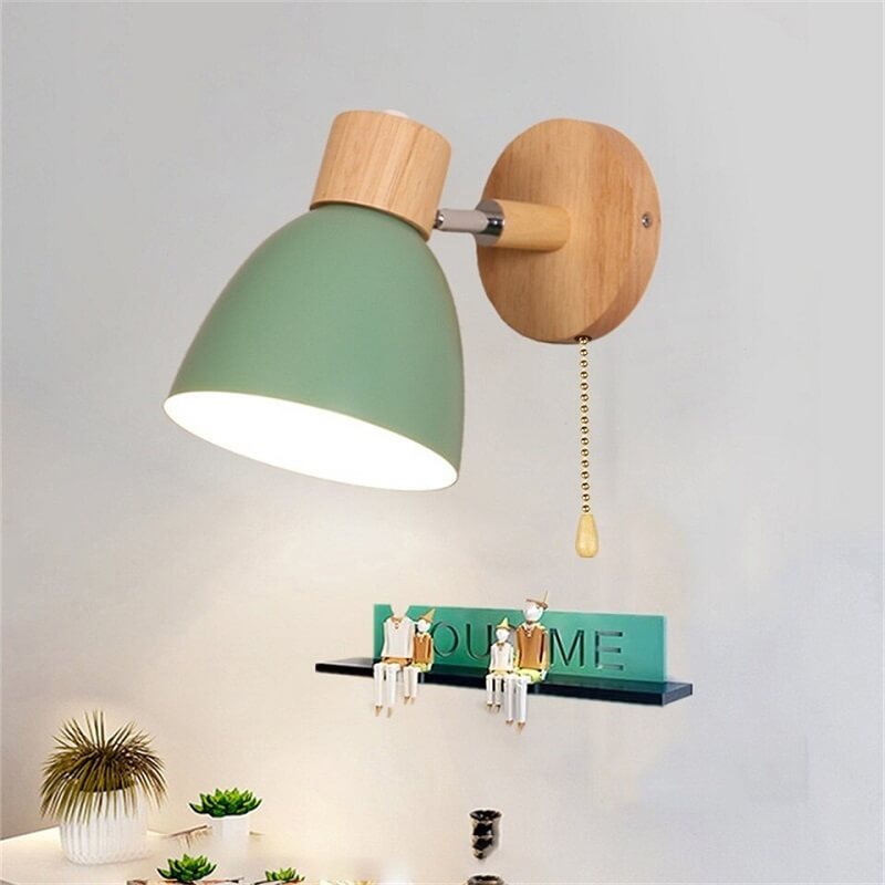 Drewniany Kinkiet Ścienny Macarons Skandynawski - obrazek 4