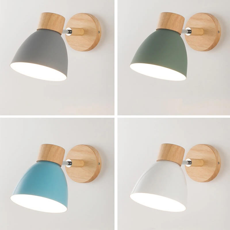 Drewniany Kinkiet Ścienny Macarons Skandynawski - obrazek 9