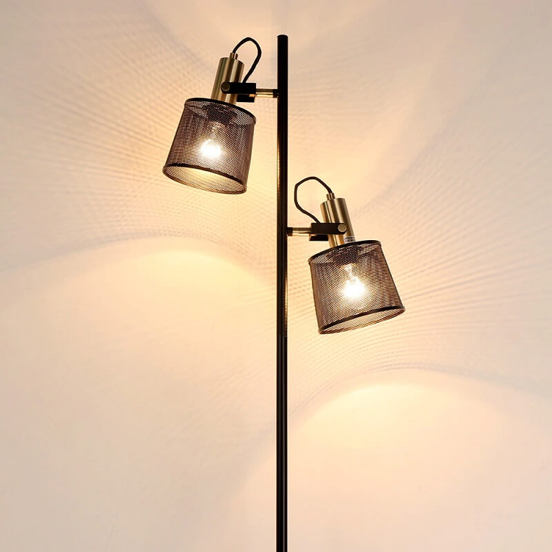 Elegancka Lampa Podłogowa Siatka Loft - obrazek 2