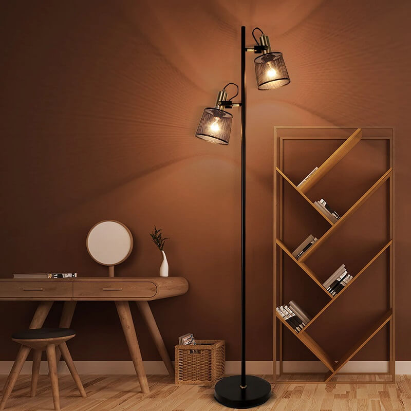 Elegancka Lampa Podłogowa Siatka Loft - obrazek 9