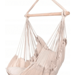 Fotel Wiszący KREMOWY + Poduszki