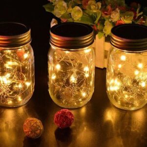 Słoik LED Girlanda Lampka Solarna Ogrodowa