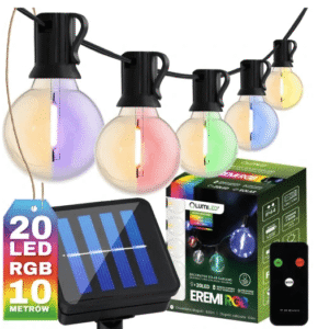 Girlanda Solarna Ogrodowa RGB 20 LED