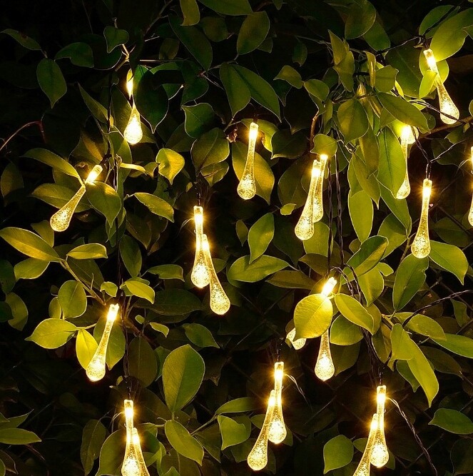 Spadające Krople Sople LED GIRLANDA SOLARNA - obrazek 5