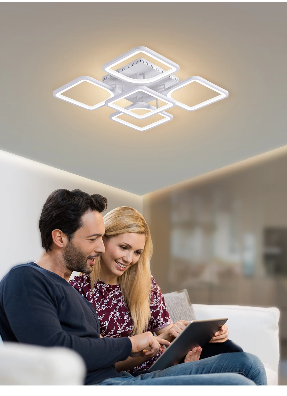 Geometryczna lampa sufitowa 4+1/5 60W sufitowa do sypialni