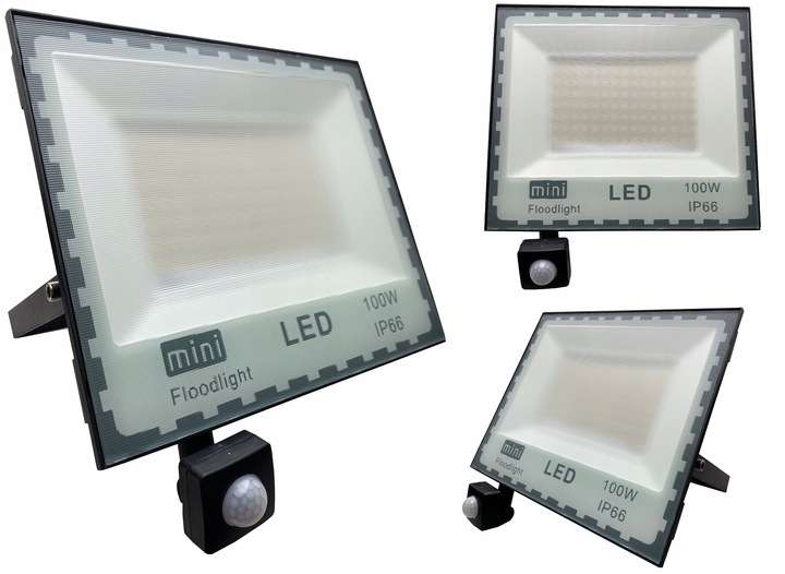 Naświetlacz Lampa LED 100W Z Czujnikiem Ruchu - obrazek 3