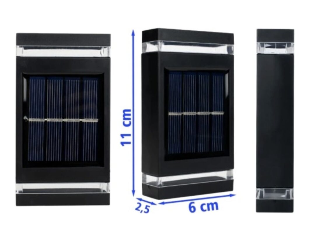 Kinkiet LED solarny zewnętrzny IP65 czujnik zmierzchu