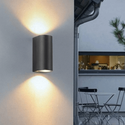 Kinkiet Ogrodowy LED Lampa Elewacyjna 2xGU10 35W Zaokrąglona - obrazek 2