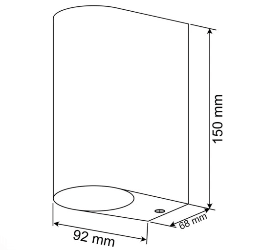 Kinkiet Ogrodowy LED Lampa Elewacyjna 2xGU10 35W Zaokrąglona - obrazek 4