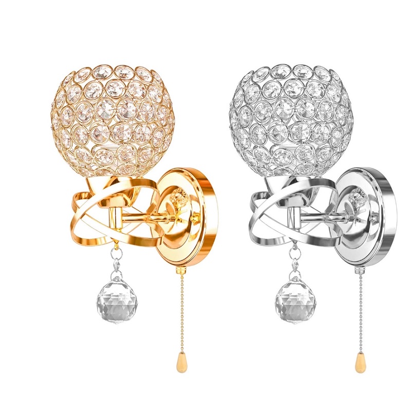 Kinkiet Ścienny Kryształowa Kula Art Deco - obrazek 5