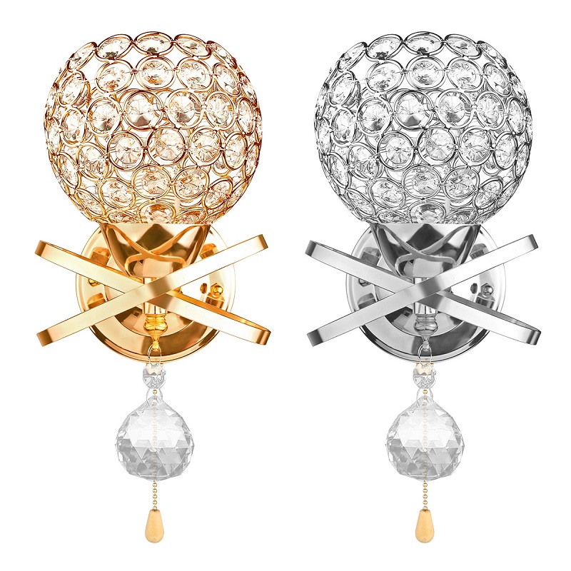 Kinkiet Ścienny Kryształowa Kula Art Deco - obrazek 6