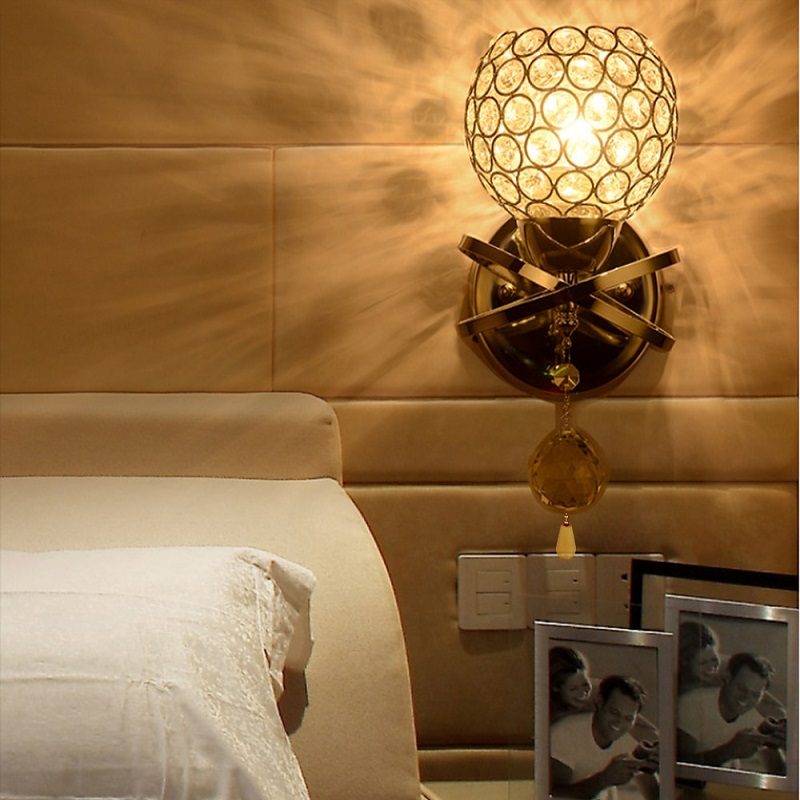 Kinkiet Ścienny Kryształowa Kula Art Deco - obrazek 2