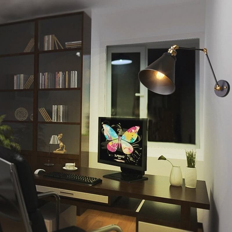 Kinkiet Ścienny Mosiężny Industrial Vintage - obrazek 4